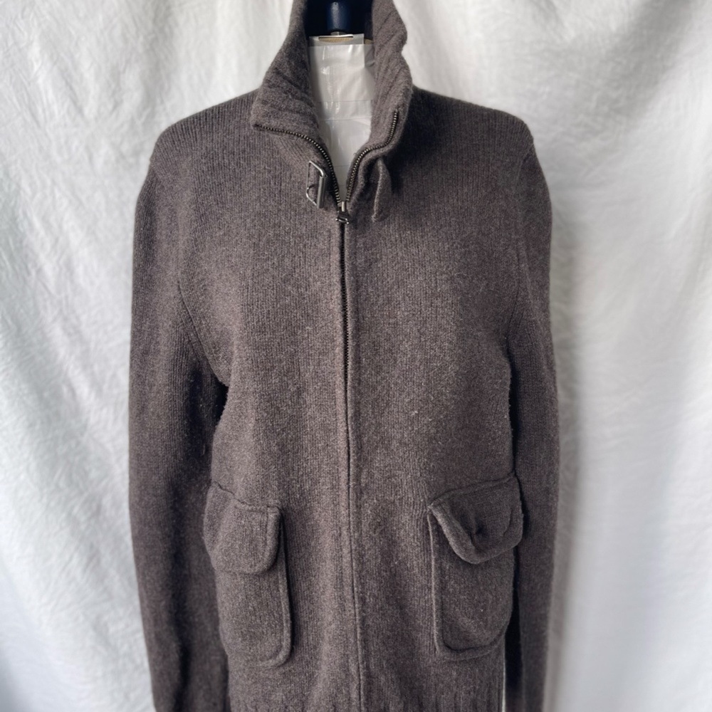 Pre-Owned Banana Republic brown wool/cashmere sweater cardigan/jacket Sz Small